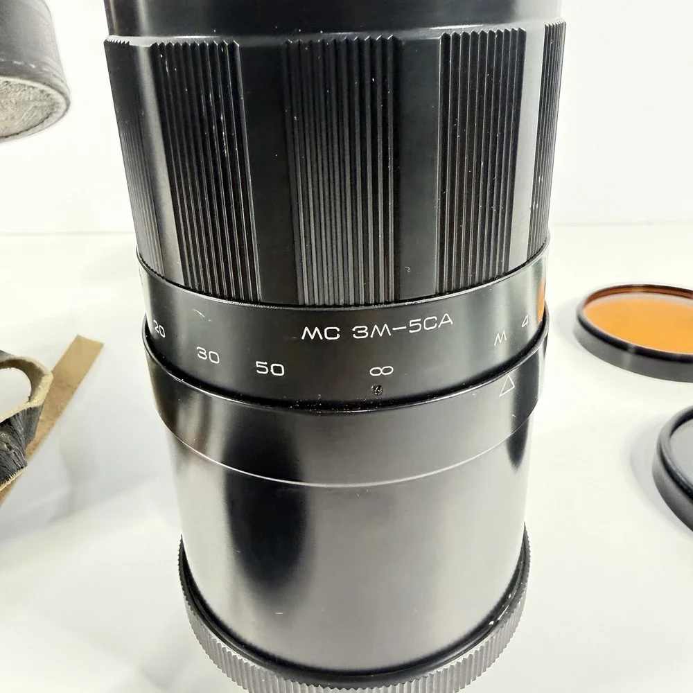 Vintage Soviet MS ZM-5SA 500mm f/8 Lens Kit USSR w Filters & Case